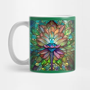 Stained Glass Lotus Flower Mug